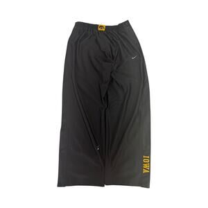 Nike Team Iowa Snap Button Warm Up Pants Mens Large Black Athletic Track Pants